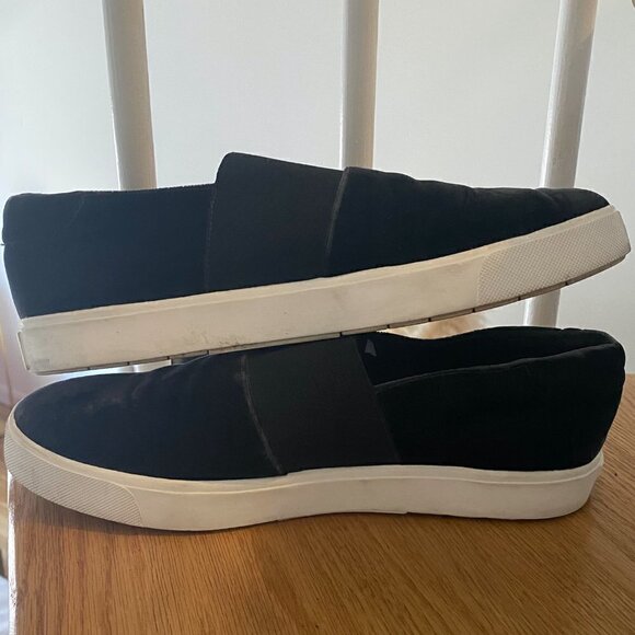 Vince Casual Chic Velvet Slip On Sneakers Gray 9 - Picture 4 of 6